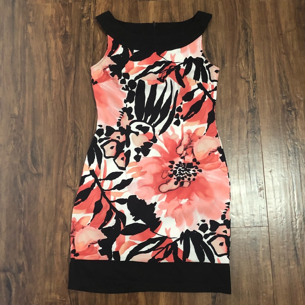 Connected Apparel Coral Dress, Floral Design